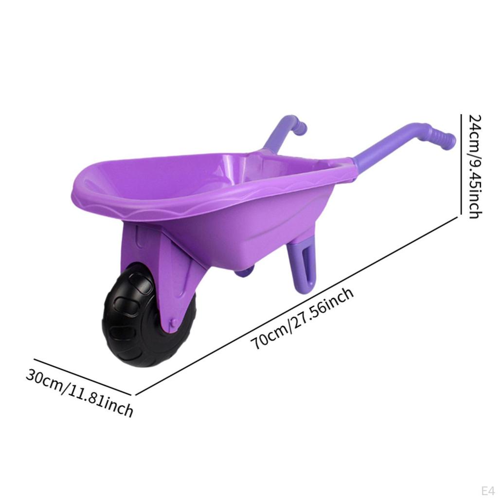 Beach Game Toy, Digging Sand Cart, with Single Wheel, Kids Gardening Wagon Sandpit for Girls