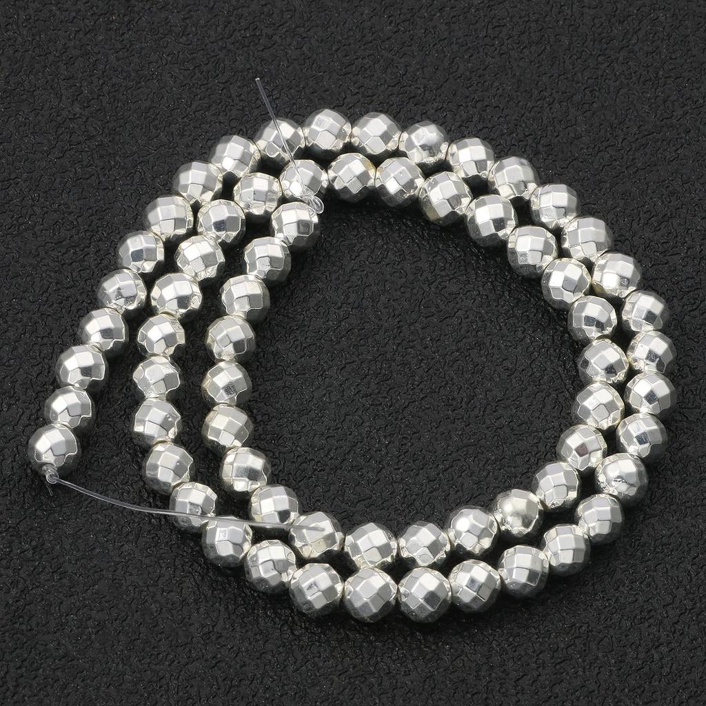 45 Style Natural Stone Silver Color Hematite Beads Heart Square Round Spacer Beads for Jewelry Making Diy Bracelet Necklace 15''