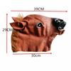 Halloween Pferdekopfmaske, Tierkopfbedeckung, Cosplay braune Pferdekopfbedeckung, Parodie-Requisite aus PVC-Material