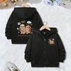 Sweatshirts Funny Stylish Casual Hoodie Jacket for Boys Girls Zipper Spring Autumn Trendy Animal Cartoon Zip Up
