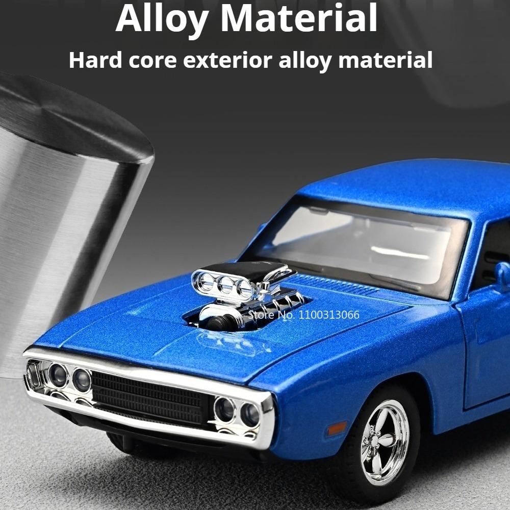1:32 Charger Model Toy Cars Metal Diecast Rubber Tires Exquisite Interior Pull Back Doors Opened Office Sports Car Decorations