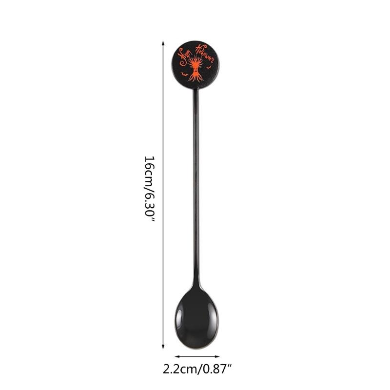 4pcs/set Halloween Coffee Spoon for Tea Milk Sugar Stirring Dessert Cake Spoons