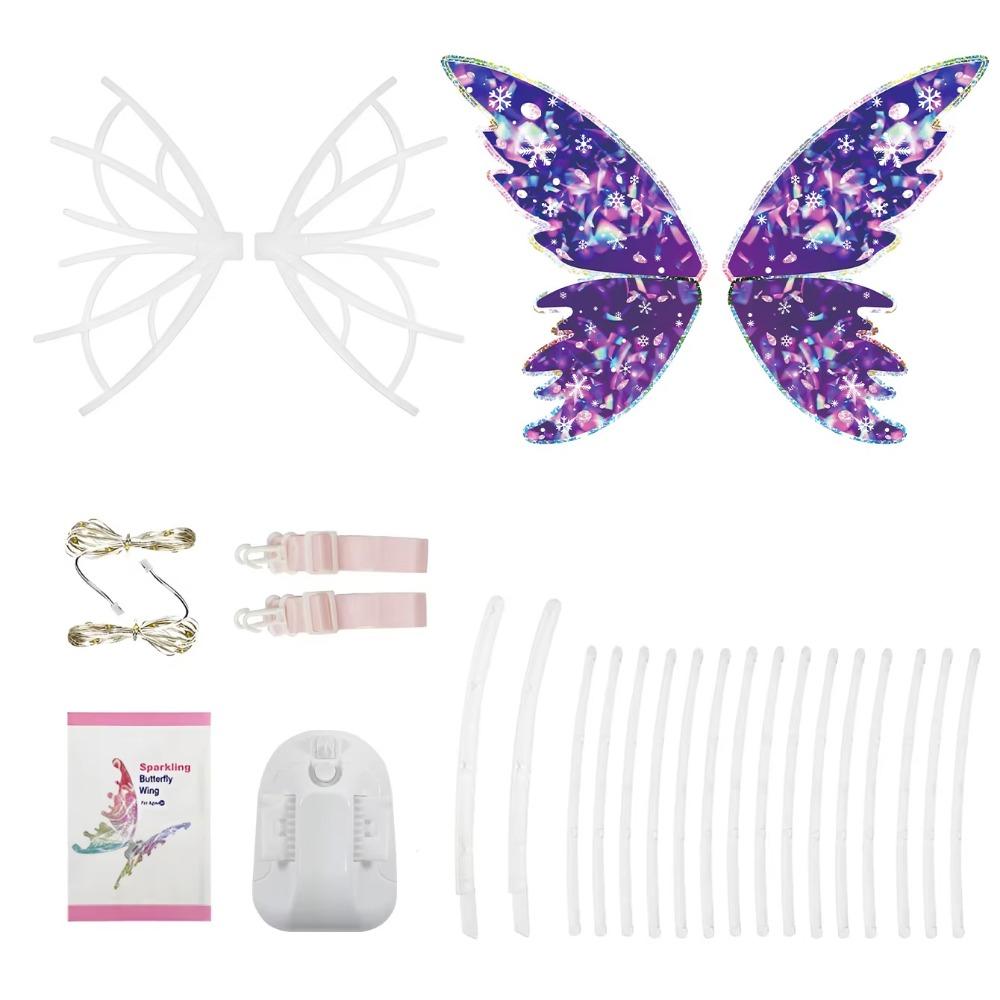 with Music Moving Butterfly Wings Light Up Fairy Glowing Wings Elf Wing  Party Festival Decoration