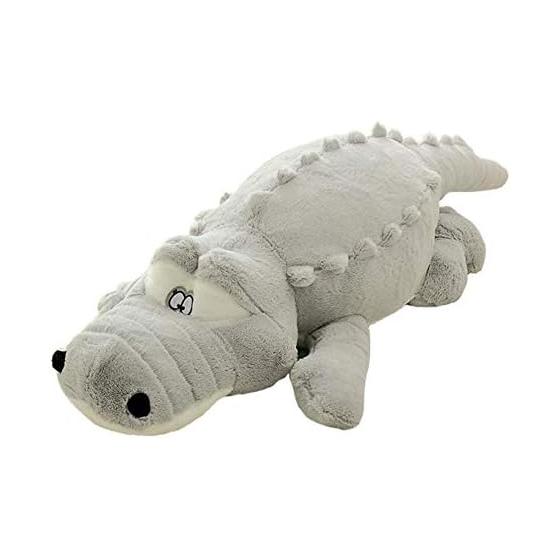 Plush Toy Extra Large Crocodile/Crocodile Large Cute Crocodile Body Pillow/Present/Fluffy Stuffed Toy (160cm, Gray)
