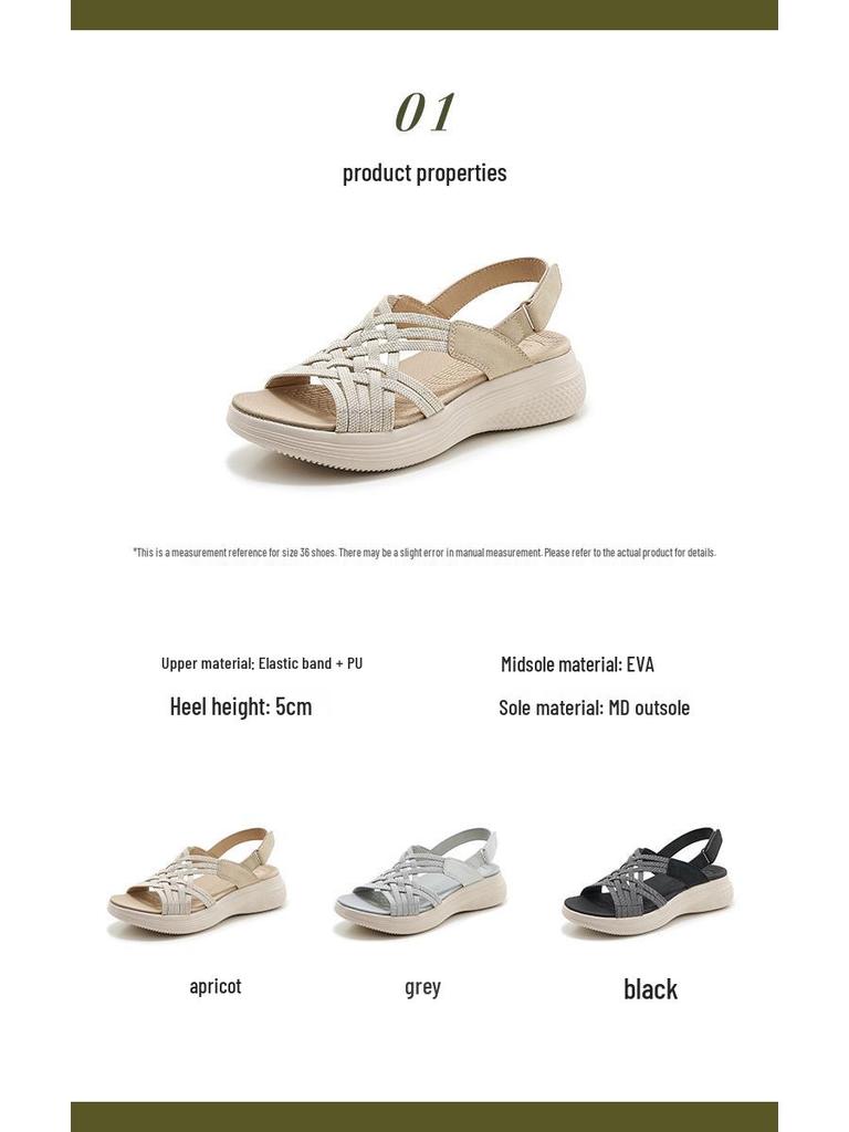 MD Sole Casual Lightweight Elastic Thick Sole Summer Sandals 2025