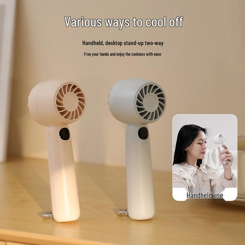 Compact USB Rechargeable Handheld Fan with 5-Speed Settings and Long Battery Life