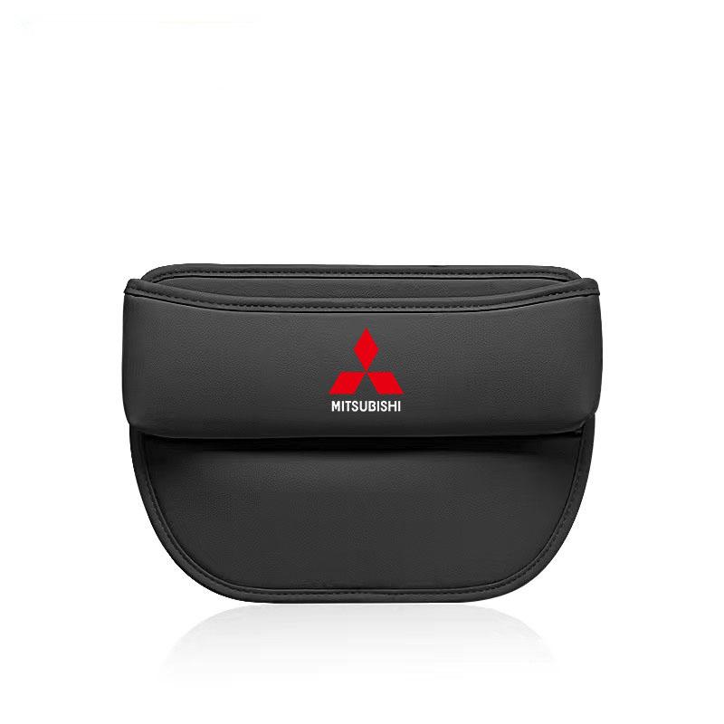 Auto Seat Gap Storage Box Leather Car Seat Organizer Holder for Mitsubishi Lancer ASX Outlander Pajero Evolution Car Accessories QC3