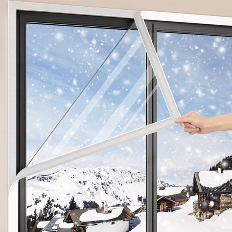 Winter Antifreeze Window Film Winter Warm Curtain Sealed Film Transparent Plastic Protection Windproof Heat-insulating Film