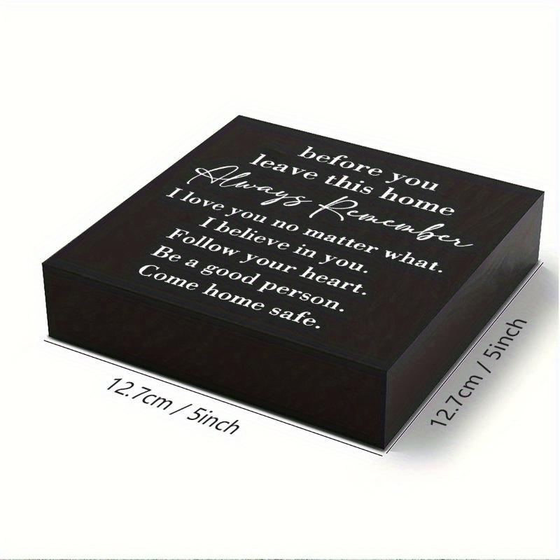 Inspirational Farmhouse Wooden Sign. Primitive desk decor for office, shelf or living room.