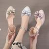 Girls princess shoes spring and summer new bag head girl performance shoes crystal shoes host catwalk leather shoes catwalk dress shoes