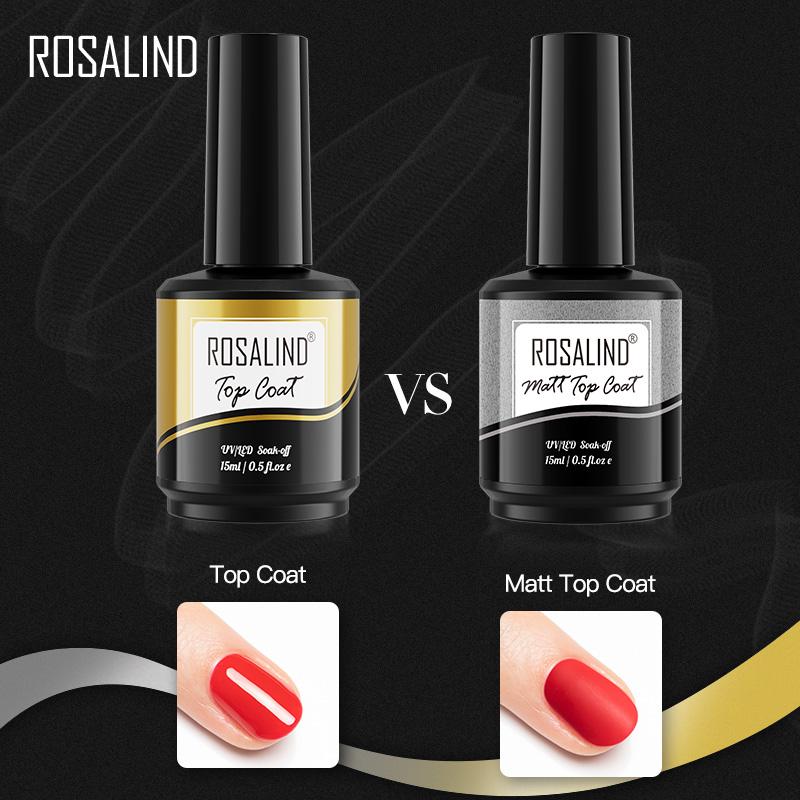 ROSALIND 15 ml semipermanenter Gel-Nagellack, matter Überlack, Gel-Lack