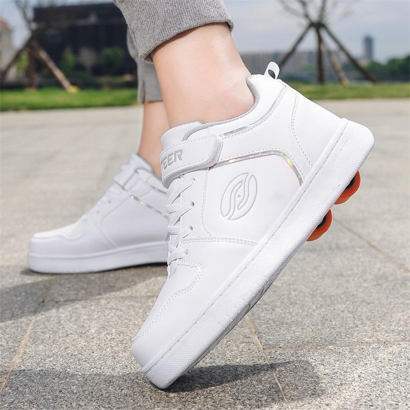 Runaway Shoes Children's Lightweight Breathable Manual Double Wheel Adult Sliding Boys Girls Summer Students Removable