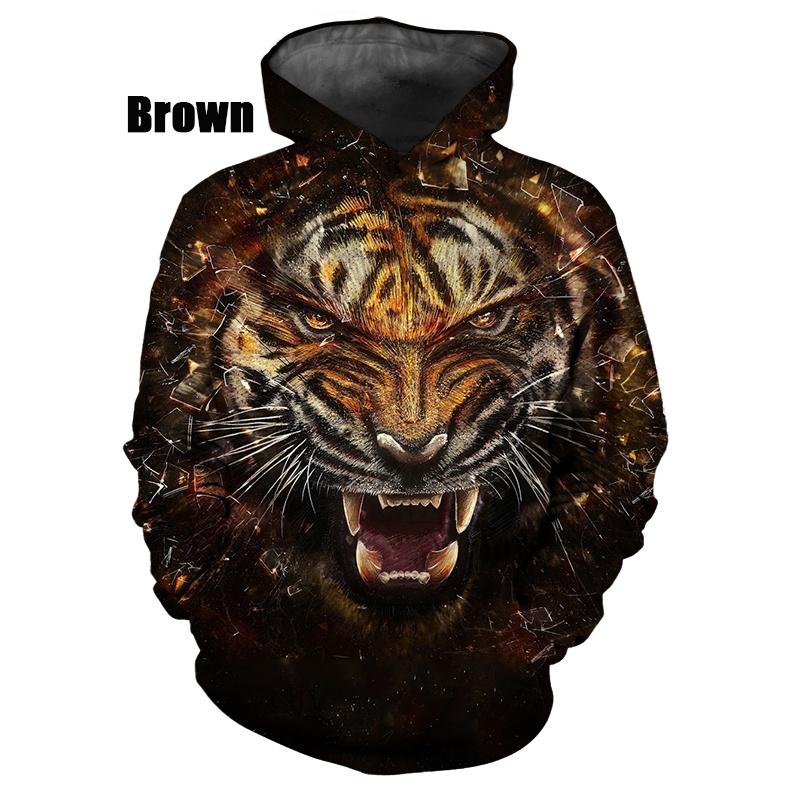 Hot Sale Tiger Print Hoodie Sweatshirts Men Women Fashion Casual Long Sleeve Pullover Print Harajuku Streetwear Hoodies