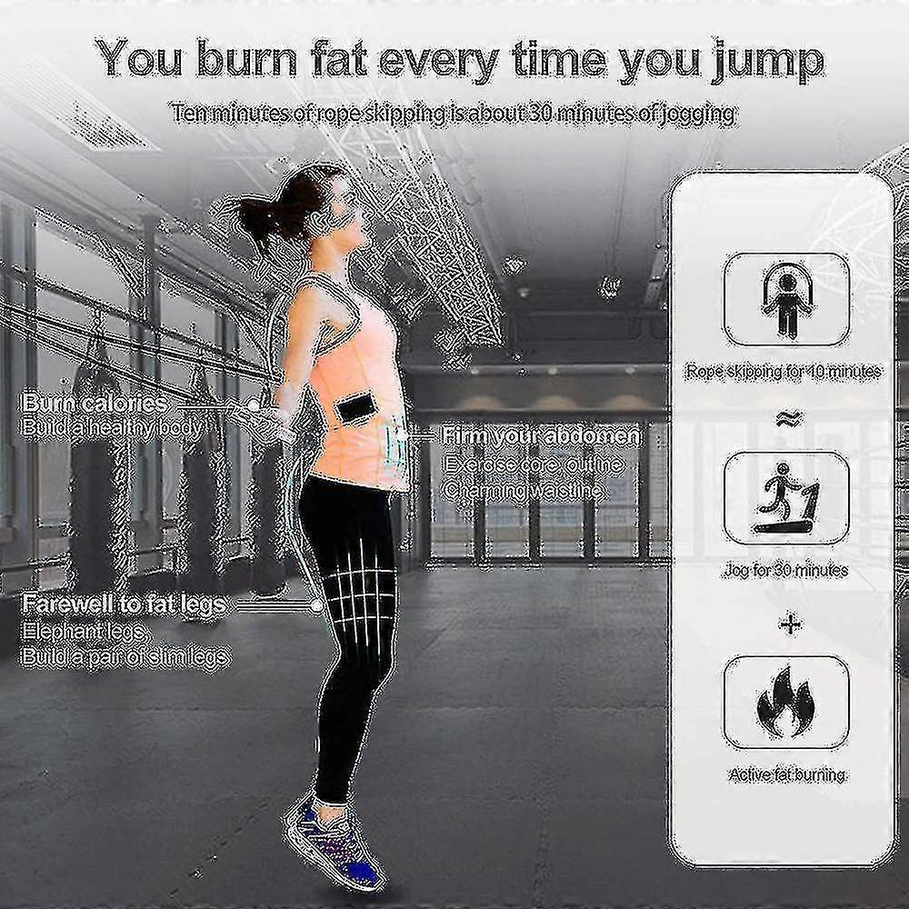 Jump Rope, Digital Weighted Ropeless Skipping Rope, Adjustable Cordless Jumping Rope For Home Fitnes