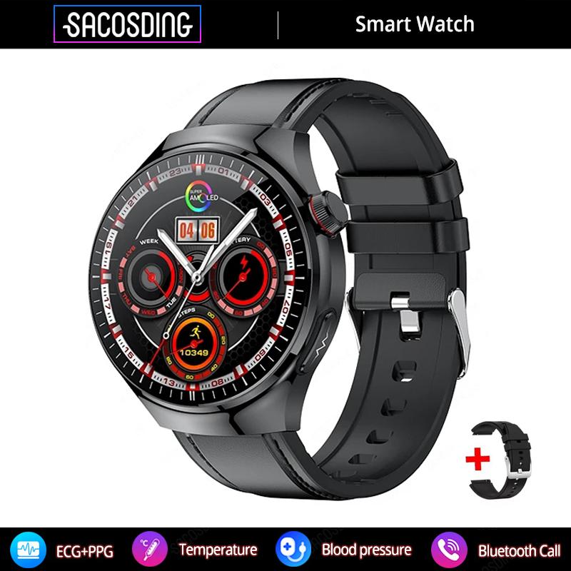 2024 Nové chytré hodinky ECG+PPG 1,43palcové ženy Pánské chytré hodinky Monitor krevního tlaku a tepové frekvence Vodotěsné sportovní chytré hodinky pro GT4PRO