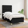 3142531 vidaXL Divan-lit Et Matelas Noir 80x200 Cm Tissu