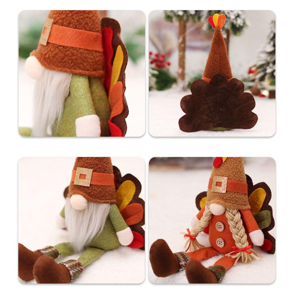 Niedliche Thanksgiving Truthahn Statue Kreative Miniatur Figur Skulptur Handwerk Gesichtlose Puppe Spielzeug