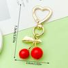 Red Cherry Pearl Resin Keychain Pendant