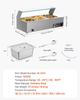 Commercial Food Warmer 3-Pan 1500W Buffet Bain Marie with Glass Cover