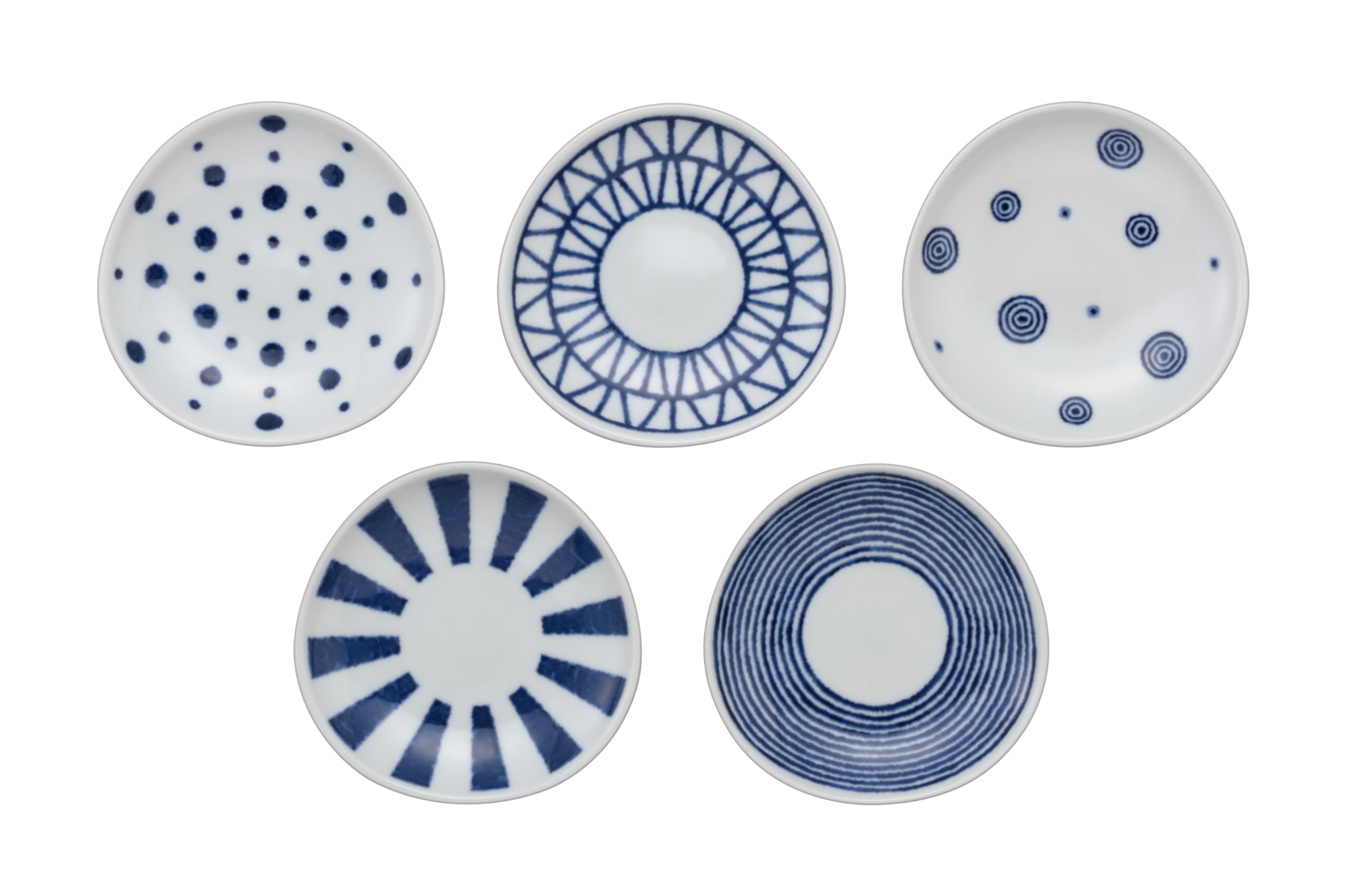 

Saikaitoki Indigo Indigo Ball Deformed Small Plate Set (5 Designs)