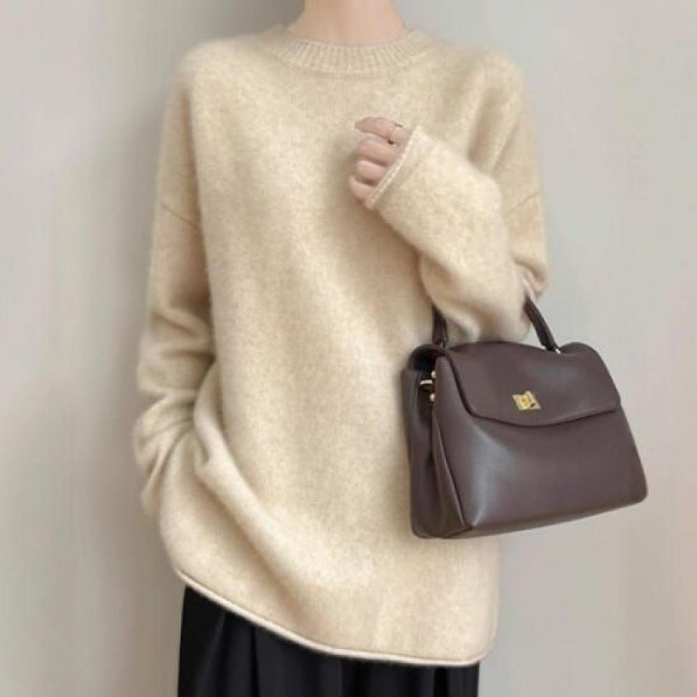 Navava Long Sleeve Knit Sweater Round Neck Nk3229