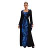 New women's long medieval dress retro hooded long-sleeved long dress stage performance clothes