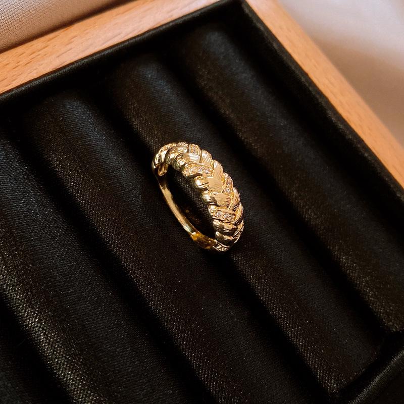 5A Grade Zircon Bauhinia Pattern Open Ring - Luxurious, Versatile, Exquisite Jewelry for Women