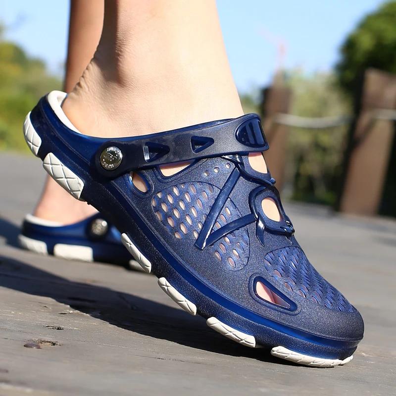 Fashion Slippers Casual Sandals Breathable Non-slip Comfortable Beach Shoes High Quality Home Slippers Outdoor Walking Male Shoe