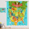 Custom Truck Cartoon Curtains for Living Room Bedroom Home Decor with Hooks Shading Finished