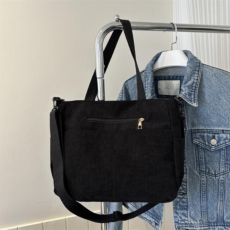 Casual Large Capacity Solid Color Tote Bag Hundred Shoulder Tote Crossbody Bag