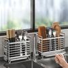 Drain Tray Stainless Steel Chopstick Draining Rack Rust Proof Cutlery Holder  Fork