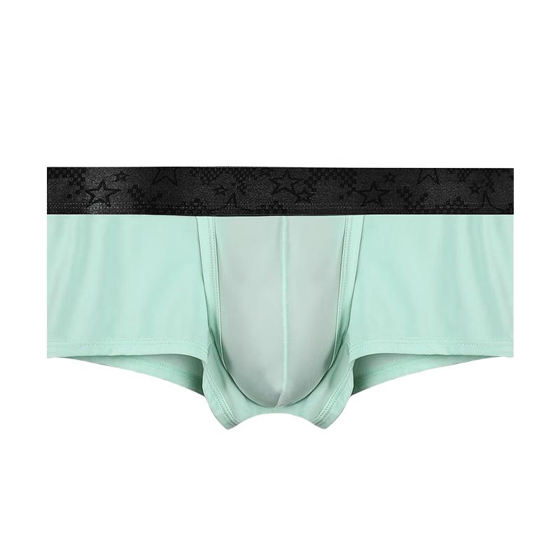 

AOYUANSU Men s Ice Silk Separate Pouch Boxer Briefs, 3-Pack (Black+Royal Blue+Grey) 3XL