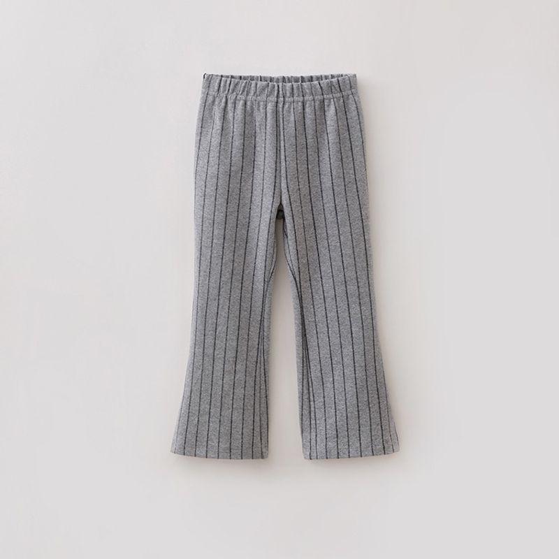 Mark Jenny Fashionable Striped Girls  Versatile Flared Pants Children s Trousers 2026 Spring New Style 560279 Hemp Gray Stripes 150