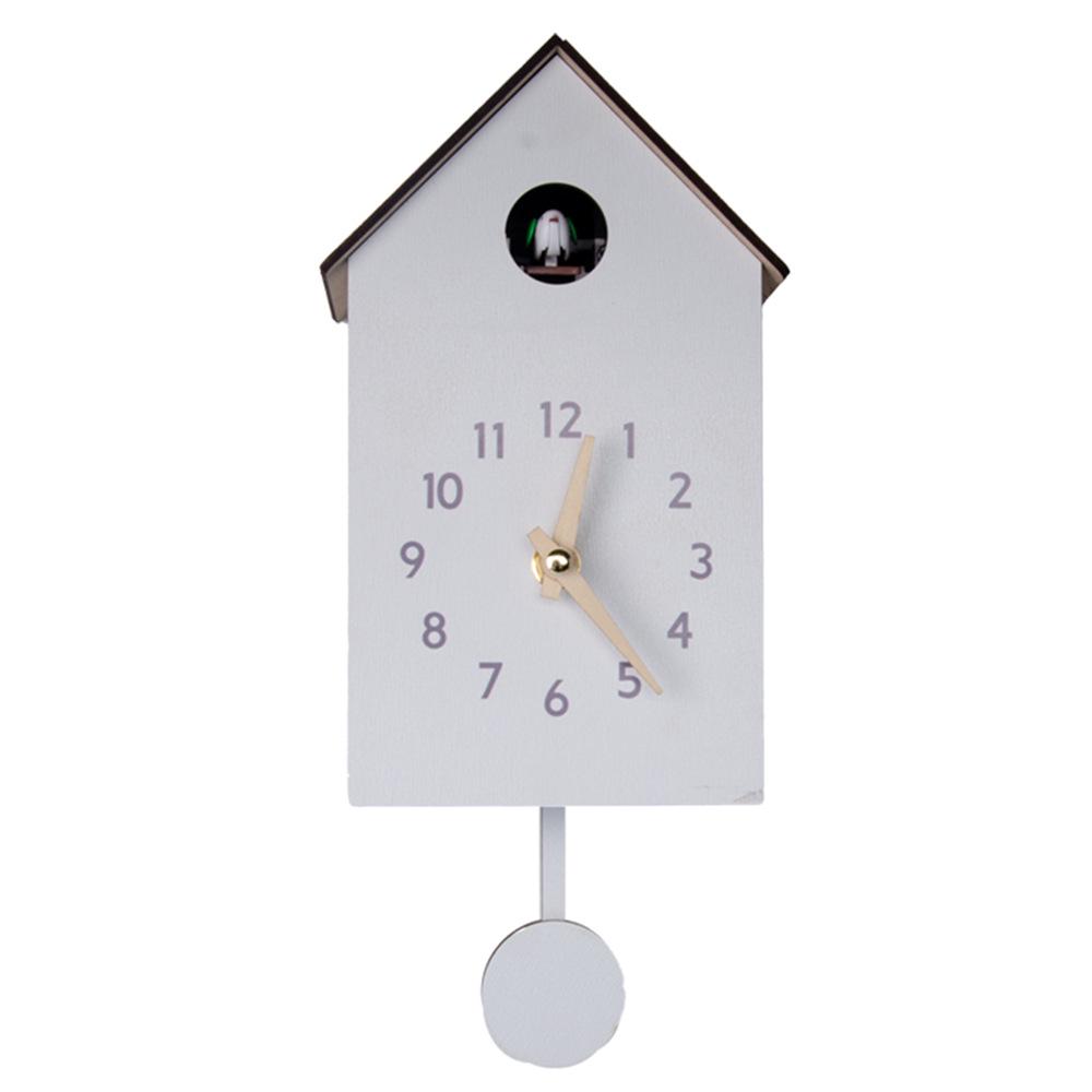 Slim Wall-Mount Cuckoo Clock with Hourly Chime for Living Room