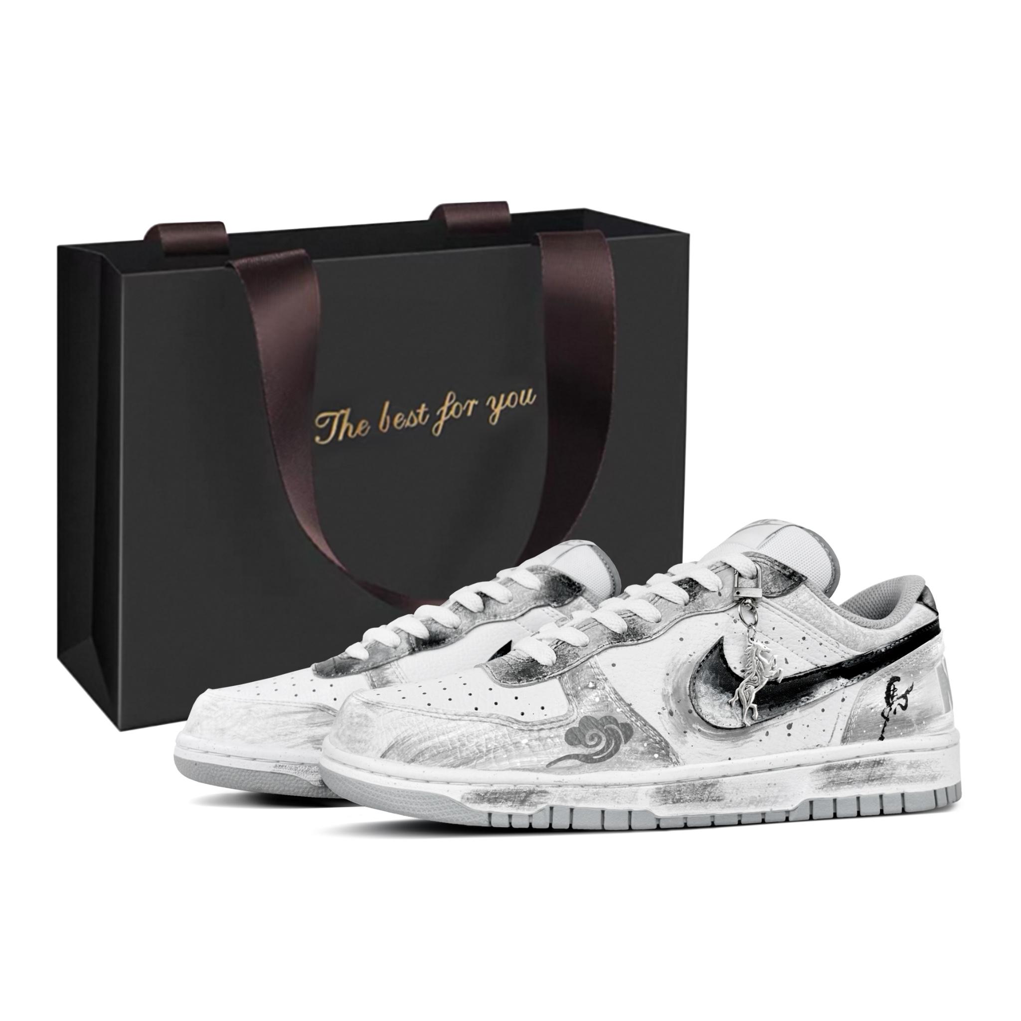 

Nike Big Ink Cloud Chasing Wind Slip Resistant Abrasion Resistant Low top Skateboard Shoes Men s 355152-106(Team700-LD) 43