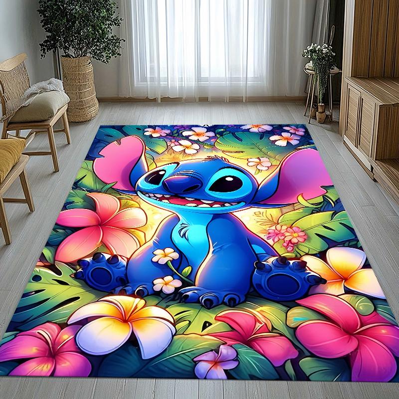 Tappeto Carino a Punto S Disegno Animato per Soggiorno, Area Antiscivolo, Morbido Tappeto per Camera da Letto, Stanza dei Giochi dei Bambini, Divano, Decorazione per la Casa, Zerbino, Regalo