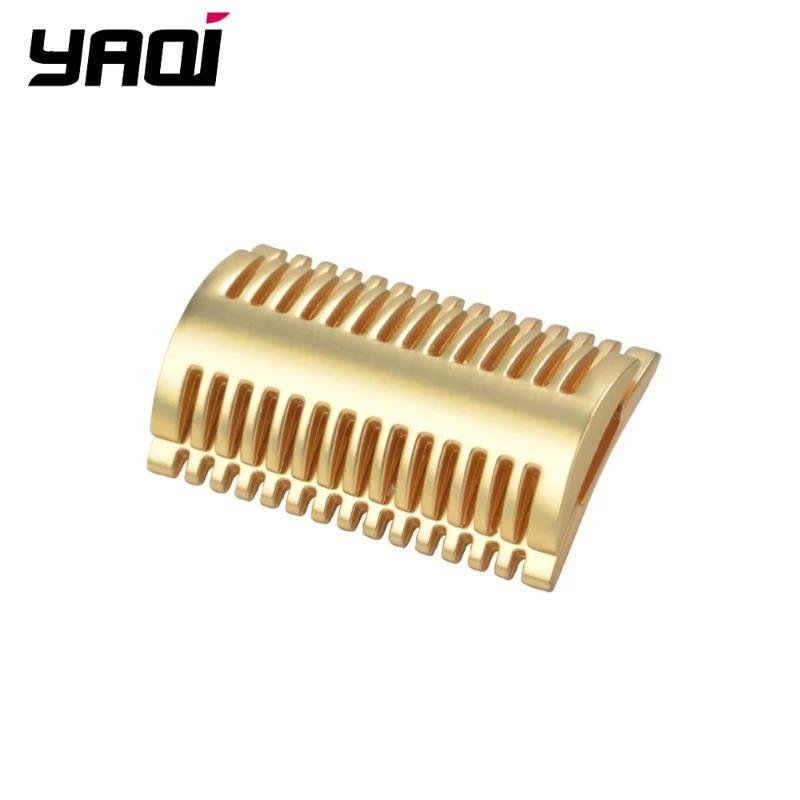 YAQI Golden Color Mellon Mens Safety Razor Head for Shaving Razors Vintage Matte Golden Zinc Alloy Lightweight Safety Razor Head