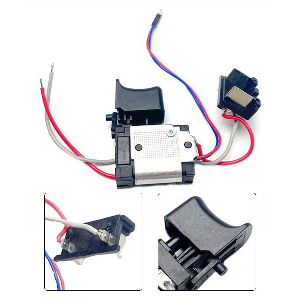 Cordless Electric Drill Trigger Switch with Speed Controller and Dustproof Push Button for Power Tools Replacement