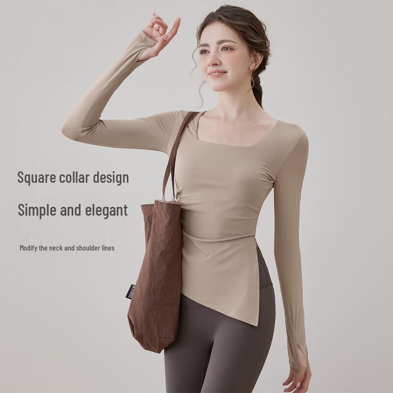 Youyou Women s Pleated Slim Fit Yoga Pilates Top S