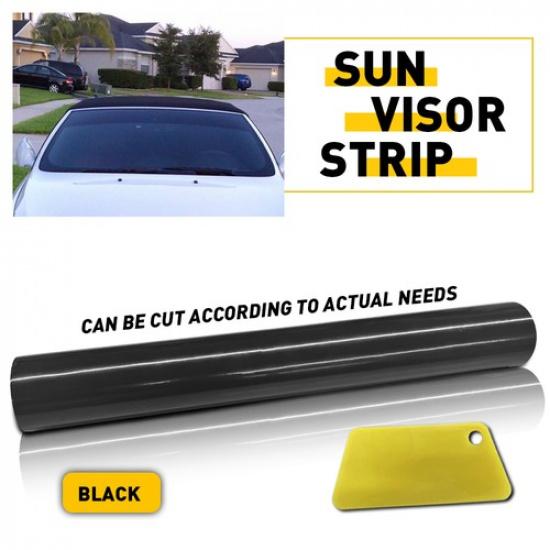 

Universal Windshield Black Banner Vinyl Decal Sun Strip