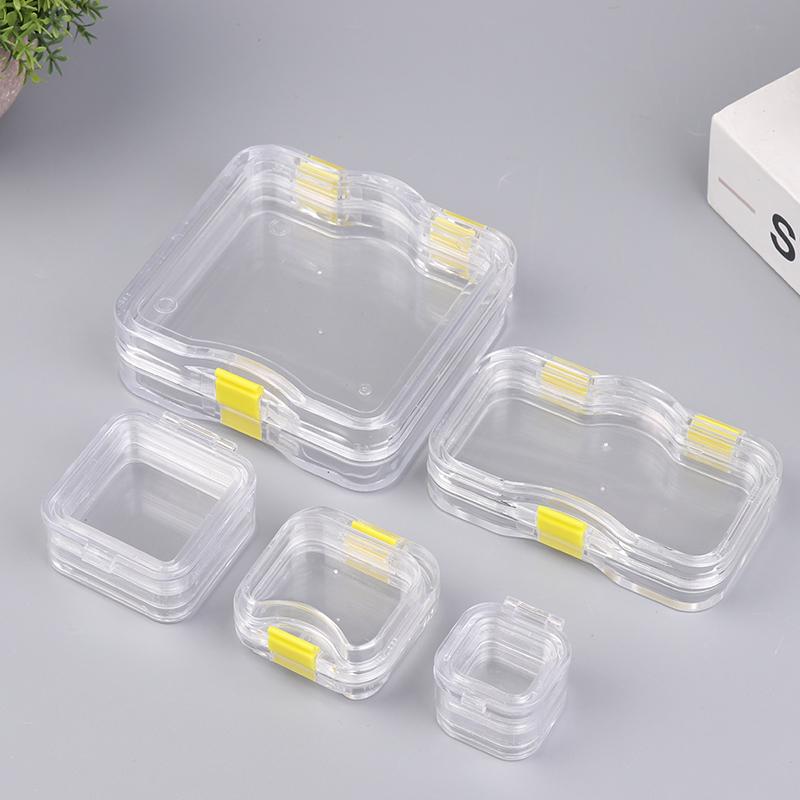 1 Pcs Plastic Dental Lab Box With Film Dentist False Tooth Case Box With Membrane Storage Boxes Denture Teeth Container Case