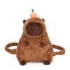 Capybara Charming Plush Toy Backpack For Children In Vibrant Orange And Pink