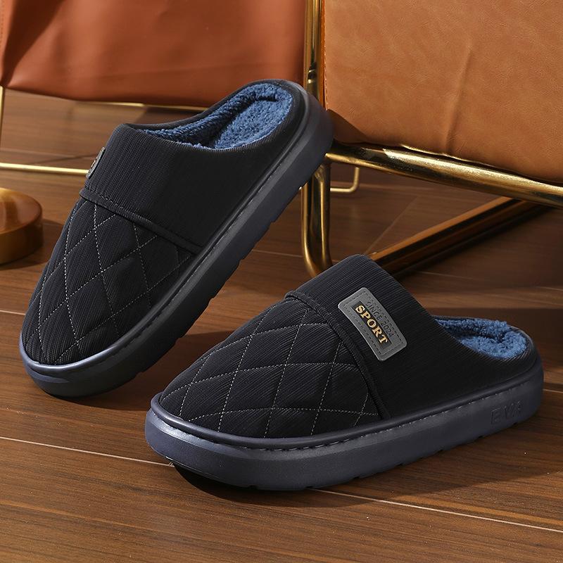 Cotton Slippers for Men In Winter, Anti Slip for Home Use, Warm for Couples, Waterproof Cotton Slippers for Men In Autumn