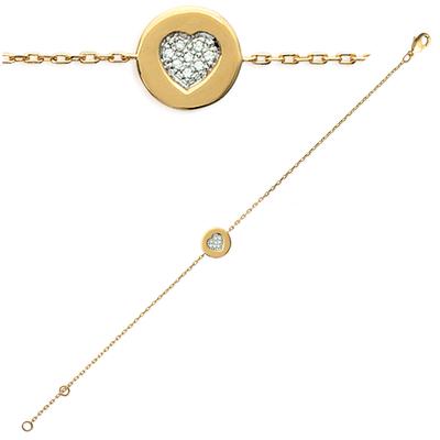 [L1189] - Gold Plated 'Love' Bracelet