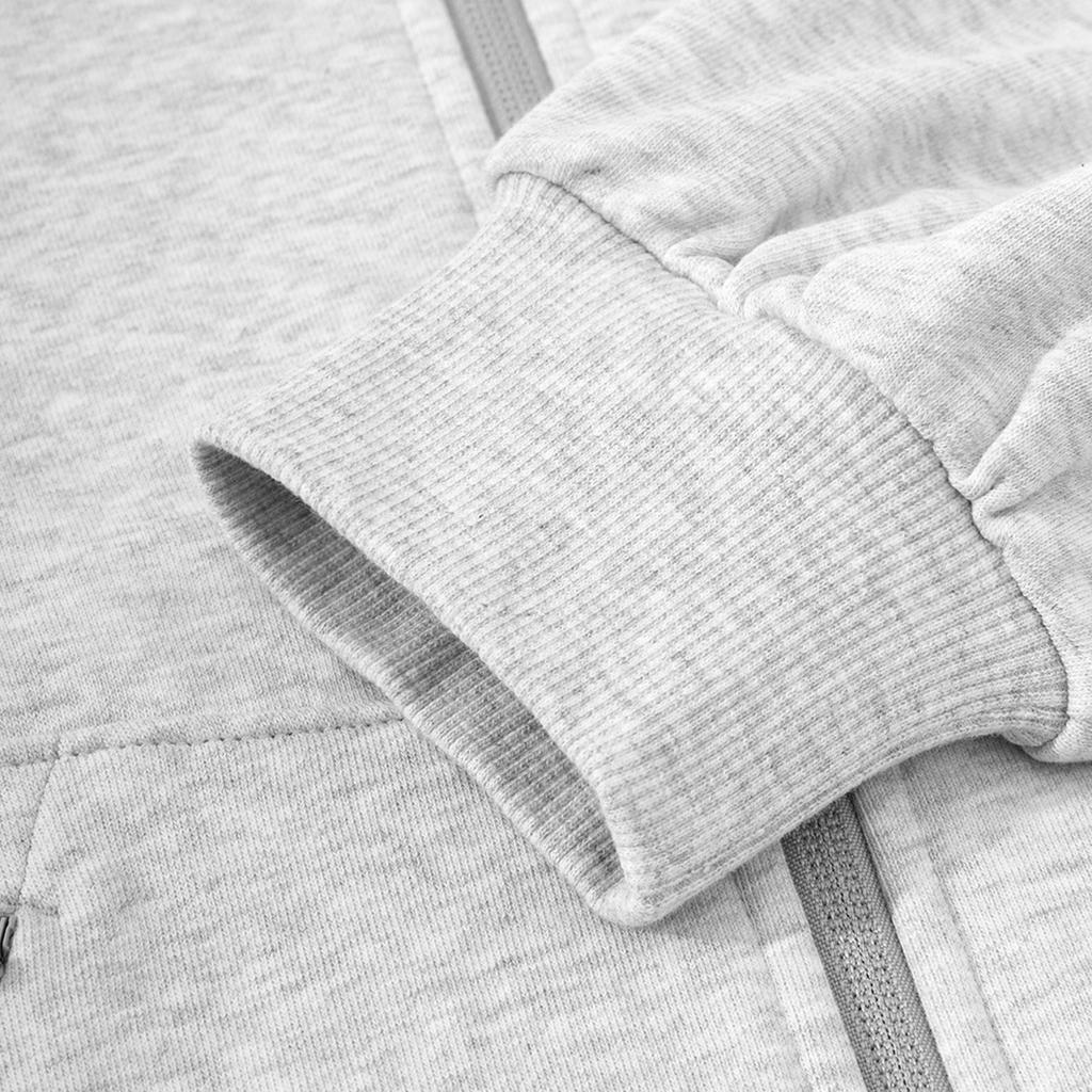 Adidas Letter Logo Hooded Zip-Up Comfortable Sweatshirt Women Sweatshirt Gray KA1505