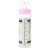 LittleForBig Adult Bottle 450mL Large Capacity (Naughty Bella the Musician) Wide-Mouth Design Silicone Nipple with Dust Cap Glass Baby Bottle Black
