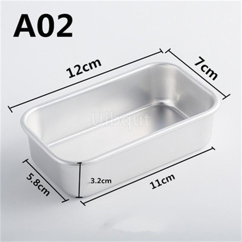 12-20cm Rectangle Cake Mold Aluminum Alloy Bread Dessert Mould Non-stick DIY Cake Bakeware Brownie Mold for Kitchen Baking