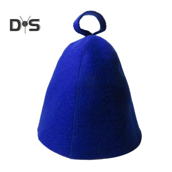 

Мужская и женская шерстяная фетровая шапка для сауны износостойкая сверхлегкая однотонная моющаяся невыцветающая шапка для сауны синий