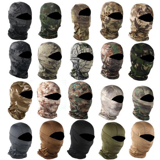 Unisex Camo Print Outdoor Cycling Balaclava Neck Gaiter Cap Full Face Cover