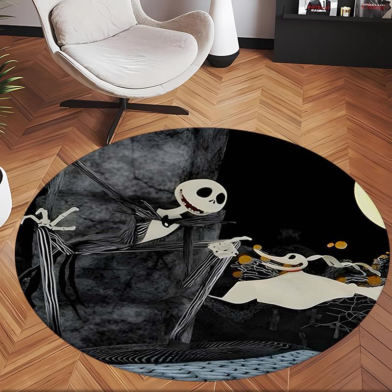 L'incubo prima di Natale (28) Tappeto Rotondo per Ufficio Tappeto Decorativo per Pavimento per Ufficio Camera da Letto Soggiorno e Spazio Domestico